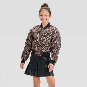 Art Class Leopard Bomber Jacket